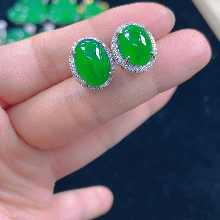 翡翠银S925镶嵌吊坠(不含链)