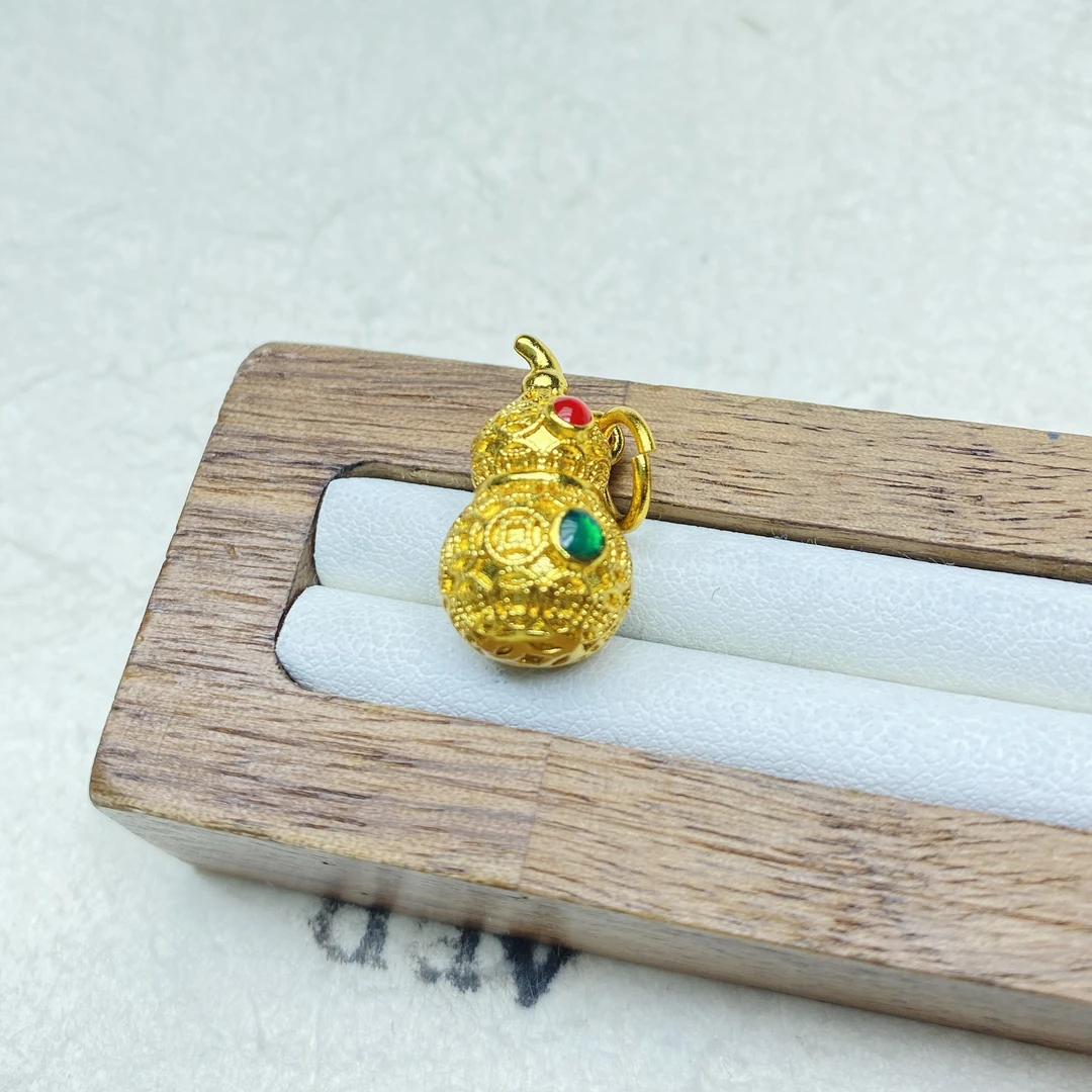 吊坠 WJ黄色铜钱葫芦吊坠多样性发一件46344