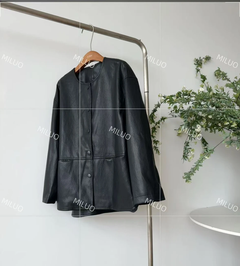 【哈尼家】弥漫半夏 时髦视觉显瘦皮衣外套Y130