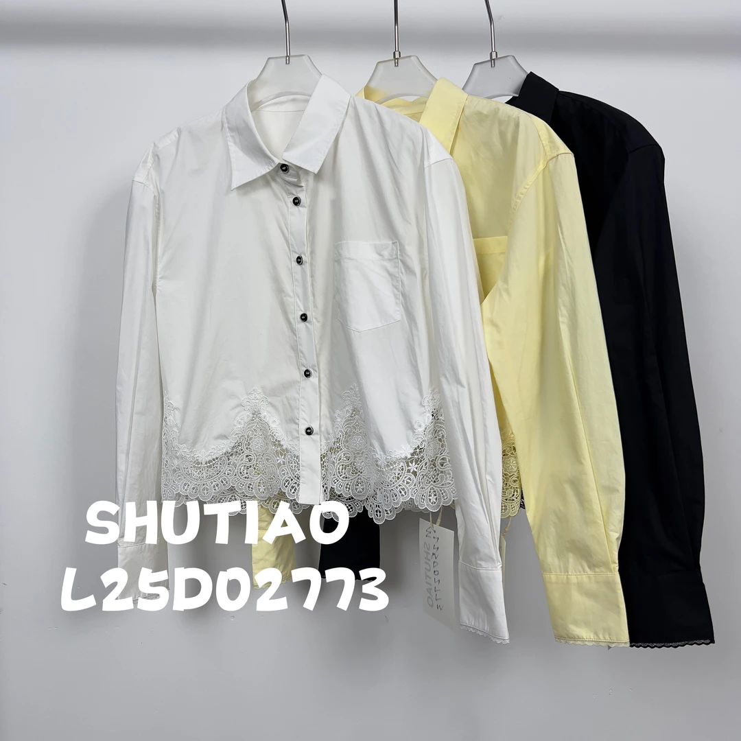 【SHUTIAO】2025夏季：新款小众设计款衬衫L25D02773