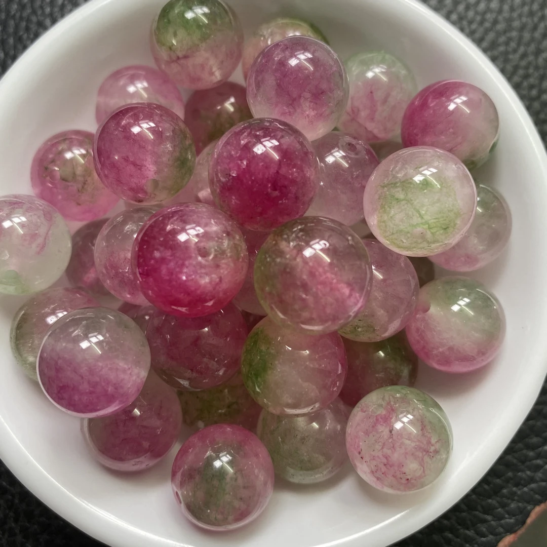 金禧缘珠宝～M937  西瓜碧玺14mm3个8元