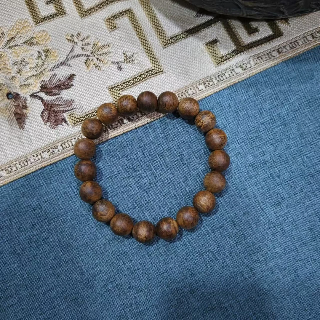 世间臻宝-莺歌绿奇楠圆珠手串八五沉/11MM/多样性发/P6475