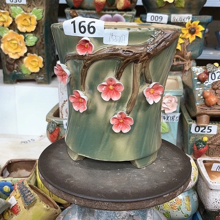 紫砂花盆粗陶材质多肉花盆