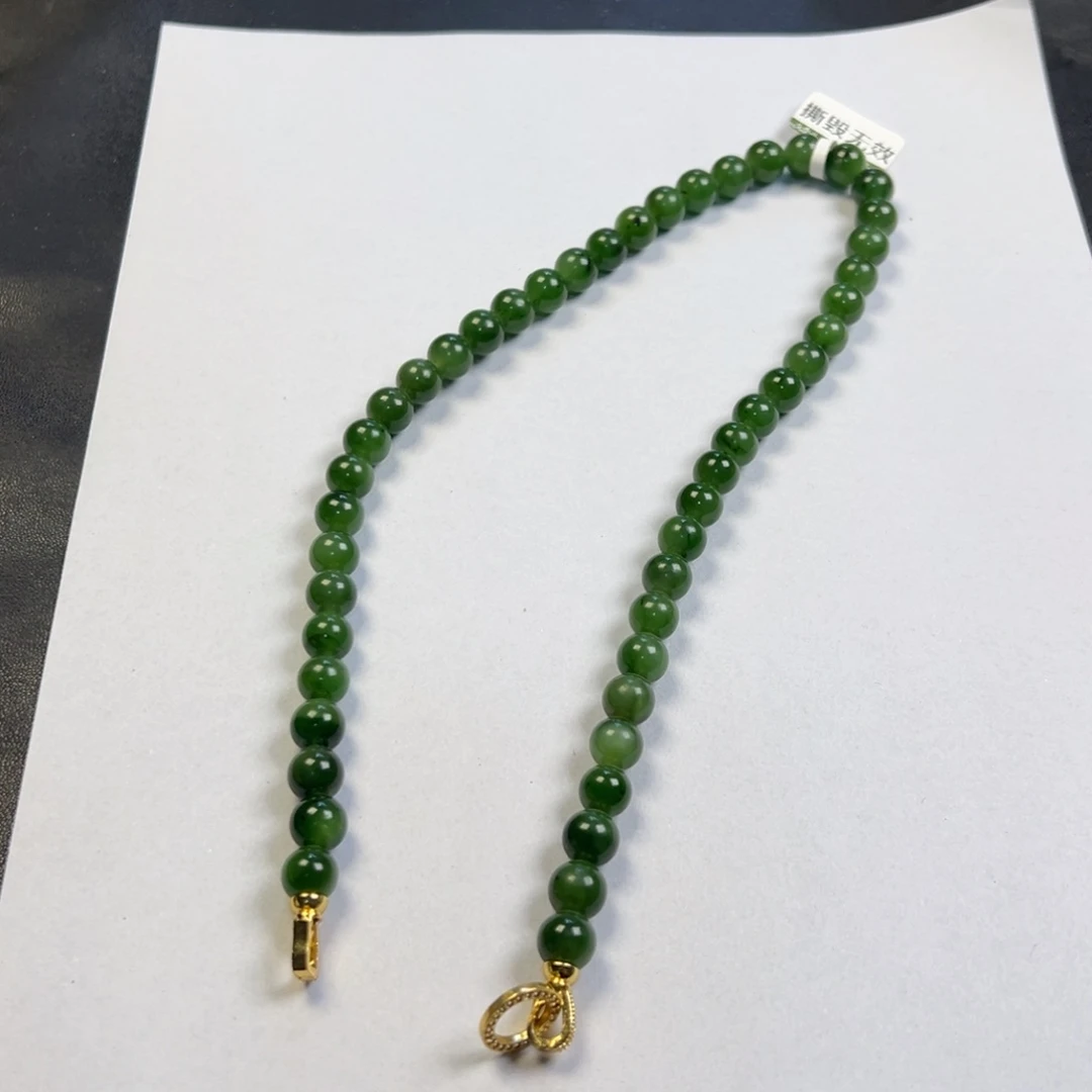 颈饰未镶嵌和田玉多样性俄罗斯碧玉项链卡10货头