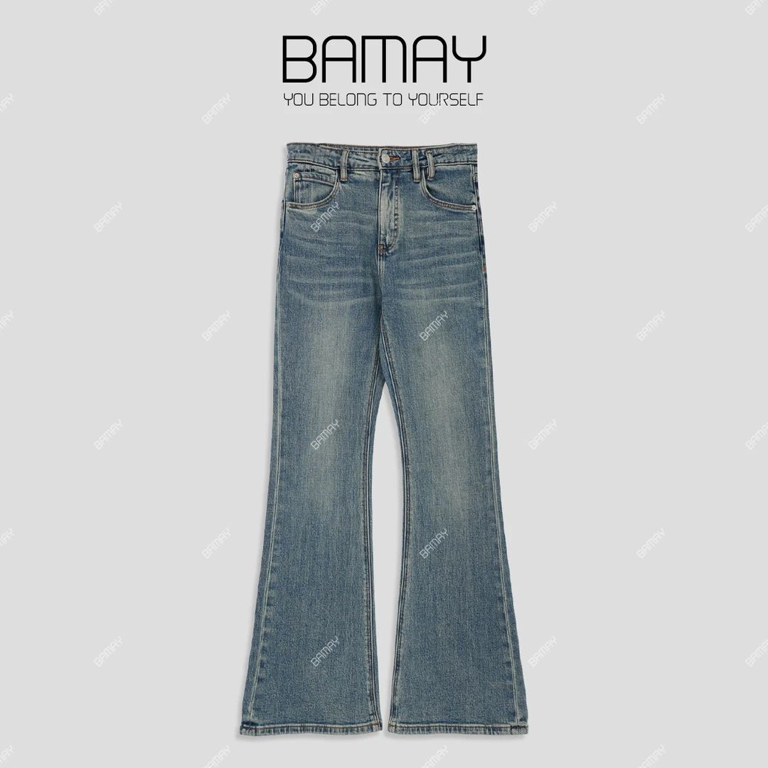 【BAMAY】2025早春上新四面弹显瘦百搭牛仔裤微喇高级BM251PJ017CM