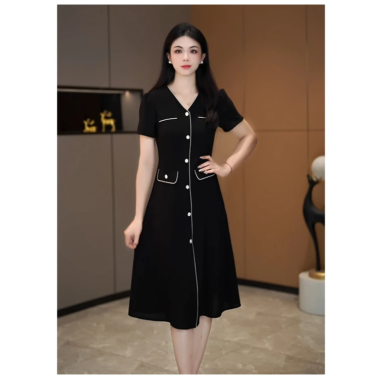 【咔尔丽丝】新品 夏季高端大码显瘦 6646 气质时尚百搭女装连衣裙