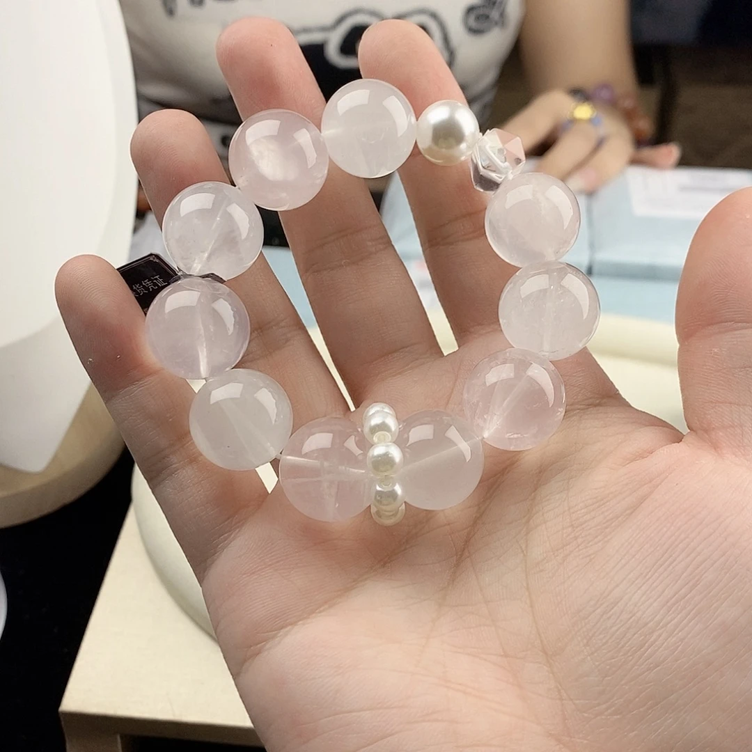 水晶手链银S925镀金镶嵌