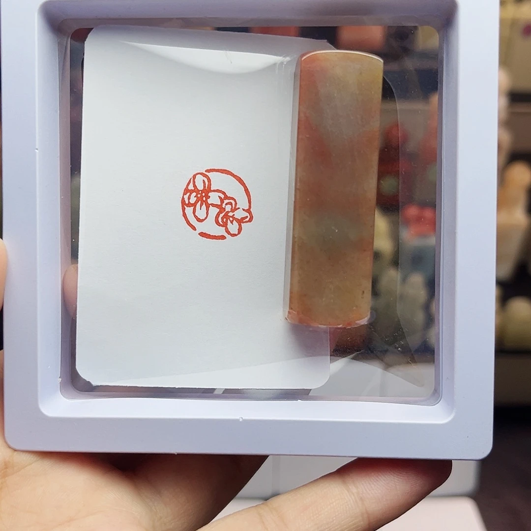 寿山石印石1.5桂花 手工篆刻
