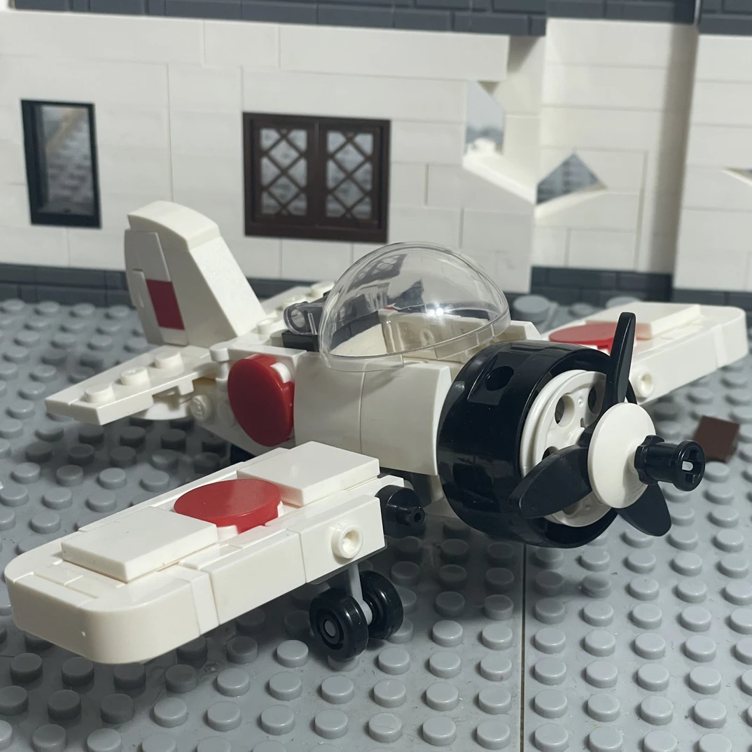 MOC乐高兼容益智拼插积木玩具战斗机飞机霍克零式