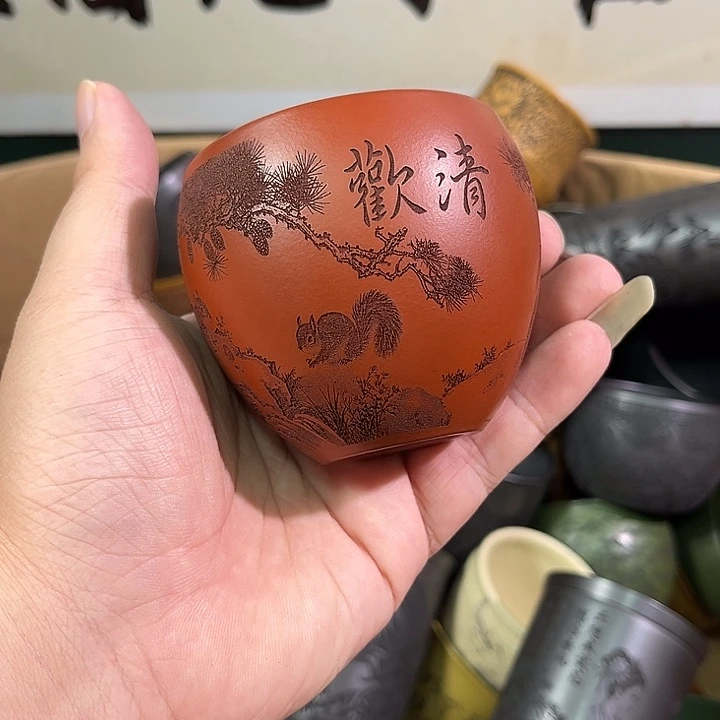 茶杯紫砂全手工紫砂主人杯