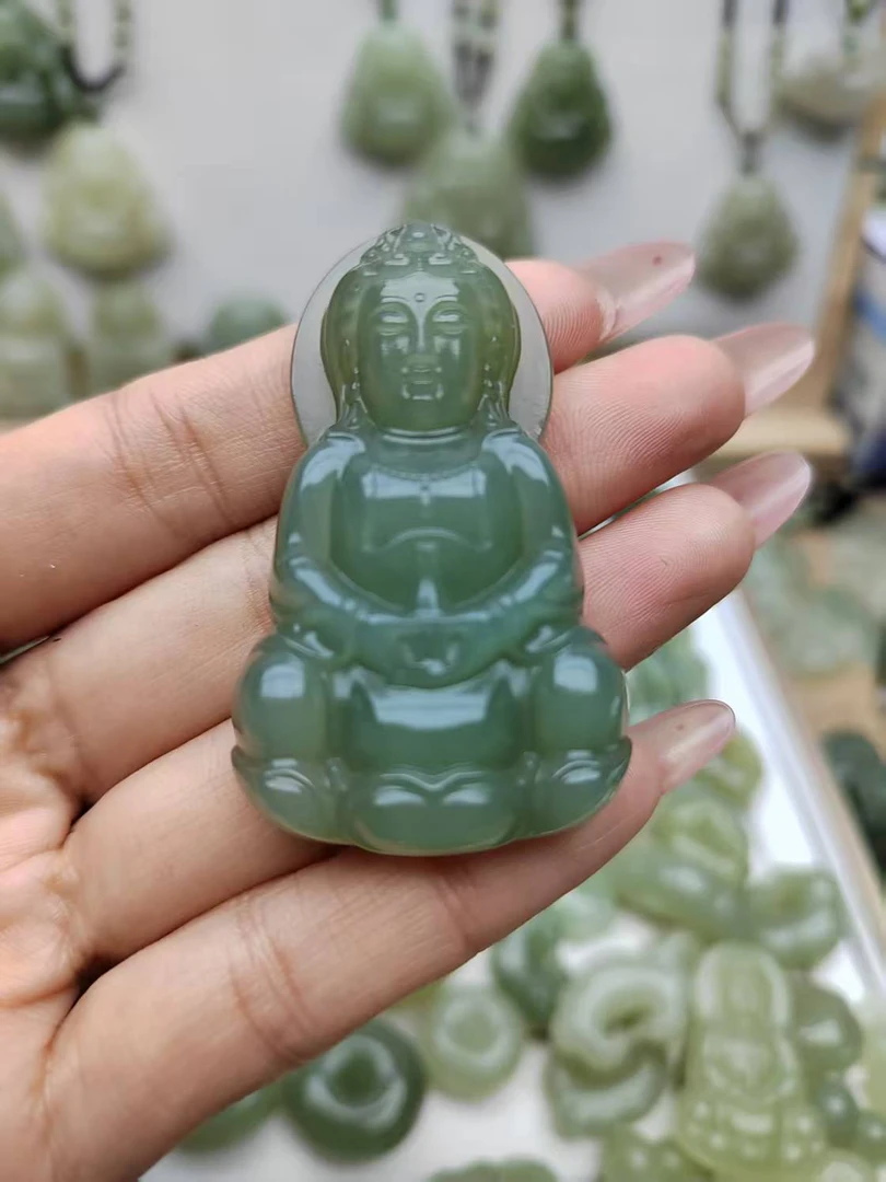 和田玉玉观音吊坠