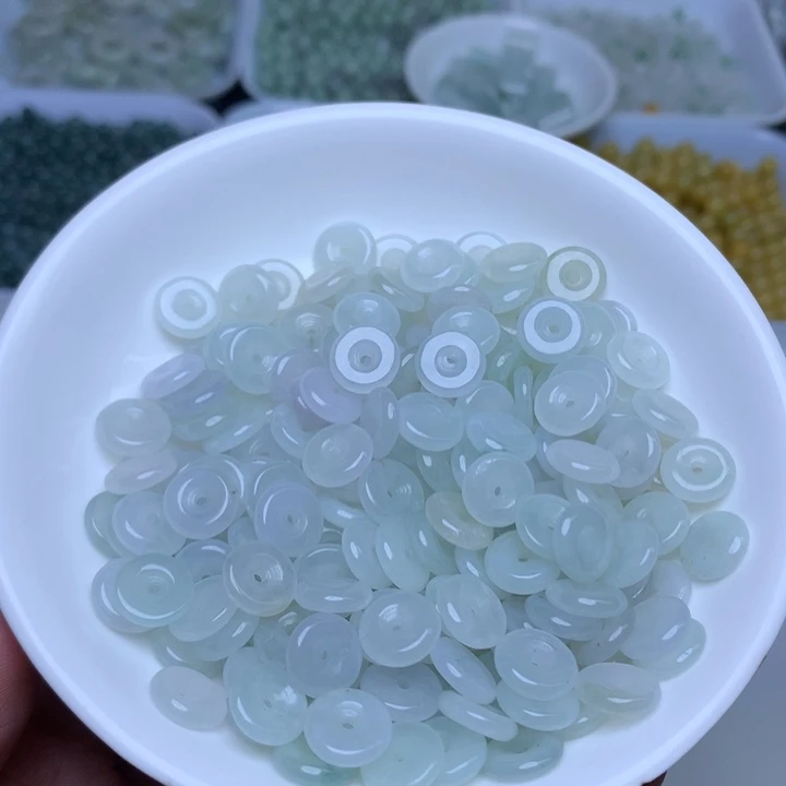 散珠翡翠卡9冰平安扣10个