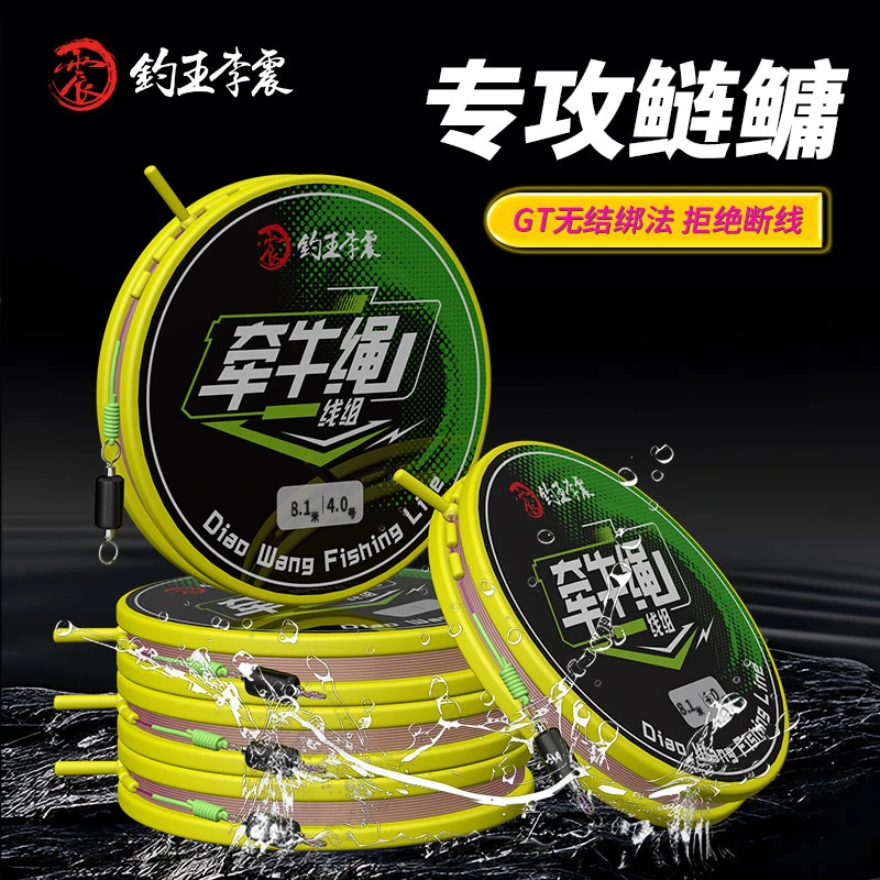 钓王李震牵牛绳鲢鳙主线线组防缠绕全套钓鱼主线大头耐磨拉力原丝