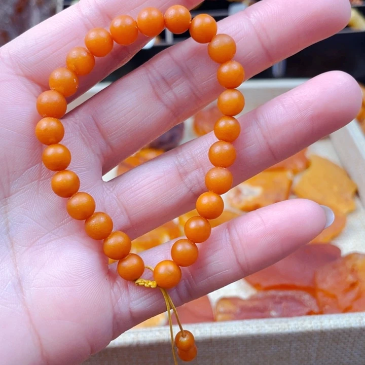 琥珀颈饰未镶嵌手串