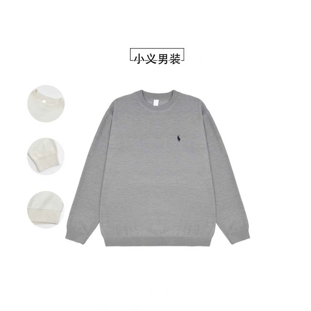 7027   圆领秋季针织衫韩系时尚小标毛衣百搭男款毛衣长袖