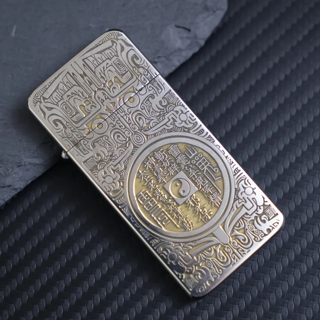 佐罗时尚男士超薄二代纯铜雕刻打火机创意防风高档典藏款个性礼物