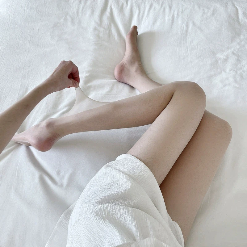 超薄0D全透明隐形丝袜一线裆脚尖全透明浅黑丝袜女性感无痕美肤袜
