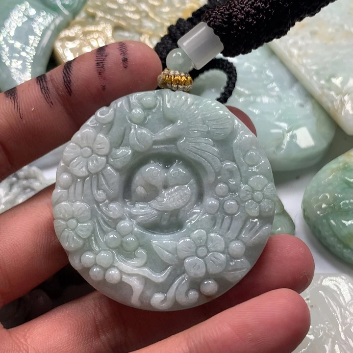 颈饰未镶嵌翡翠保真天然a货翡翠