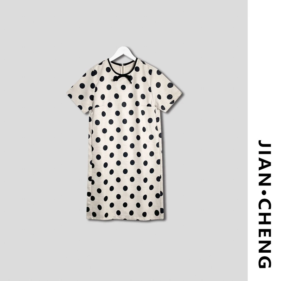 【简柽】圆领波点连衣裙D506-0621