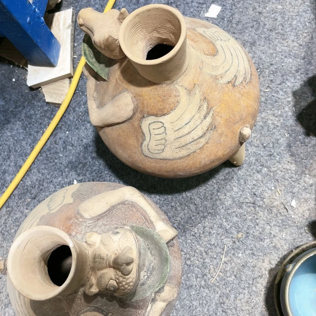 瓦当摆件摆件茶桌茶台陶瓷厚****原