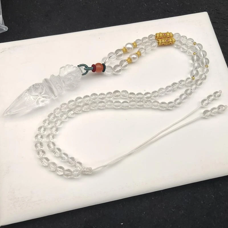 【YNJ】切面白水晶DIY毛衣链