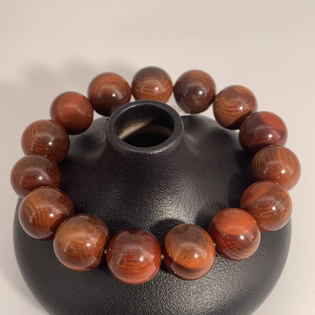 猛犸牙雕猪肝红手串14mm假一罚四X2429