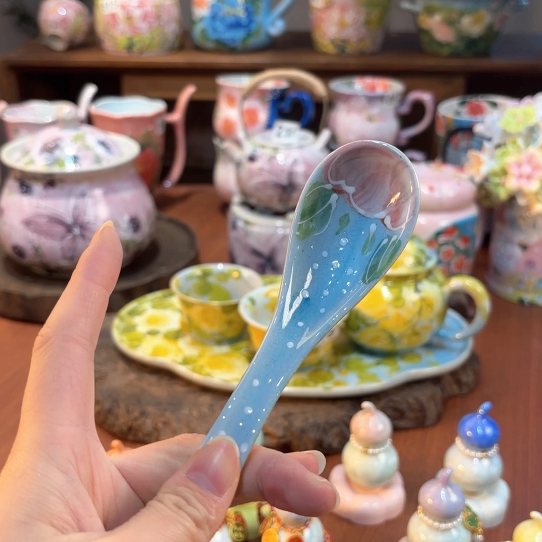 景德镇手绘高温釉下彩陶瓷茶具