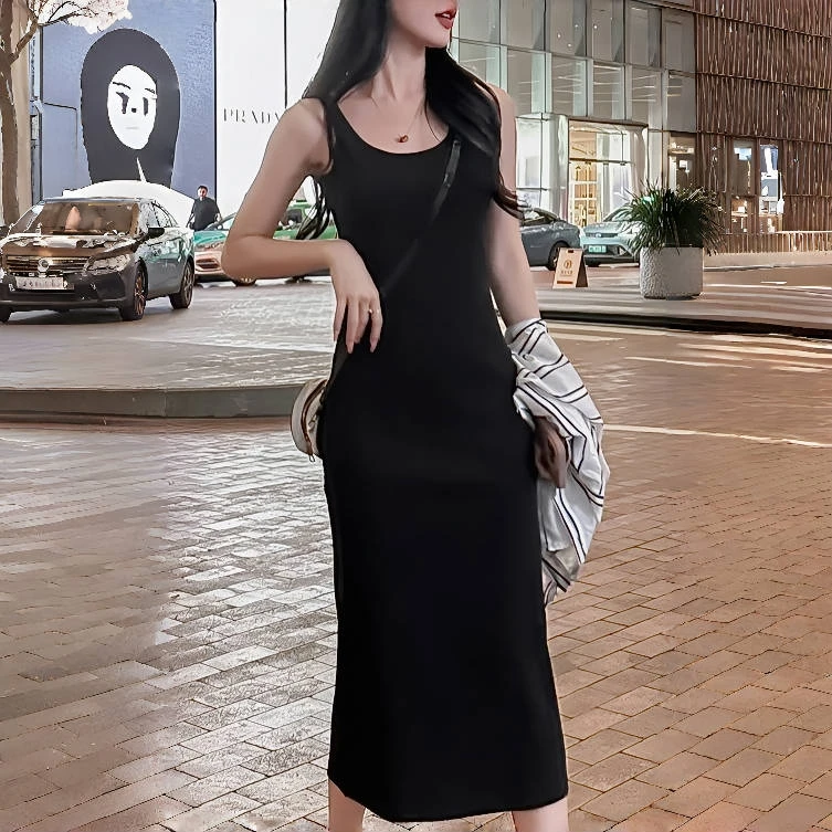连衣裙女款爆款夏季2025新款气质轻奢高档黑色显瘦夏天裙子高级感