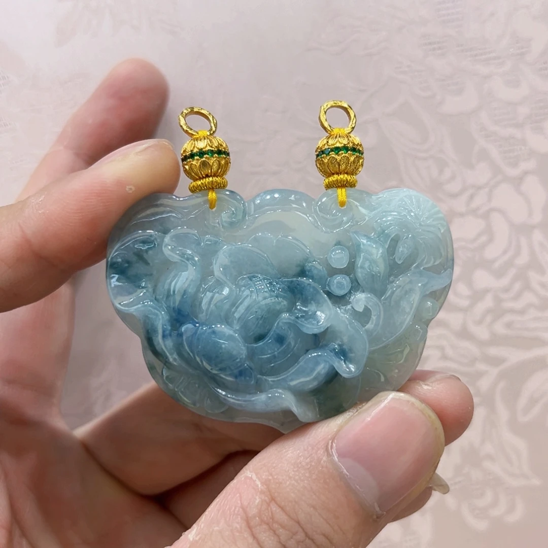 翡翠合金吊坠(赠链)代编织