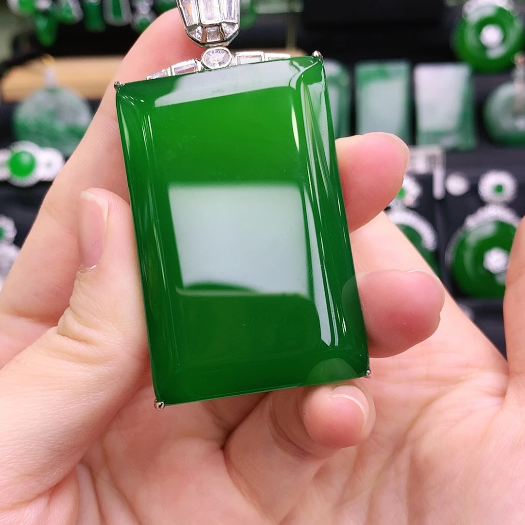 玛瑙/玉髓吊坠银S925镶嵌