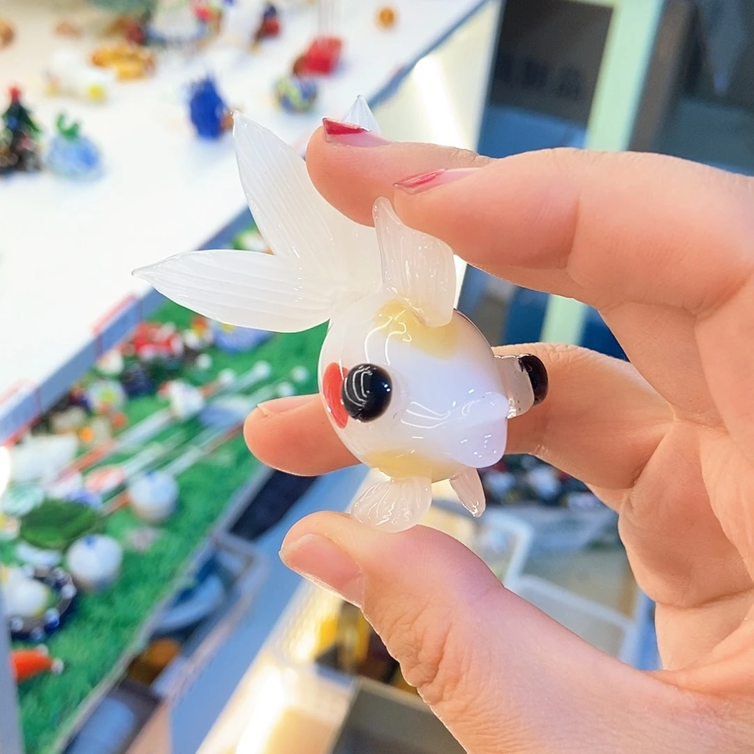 琉璃手工艺品金鱼
