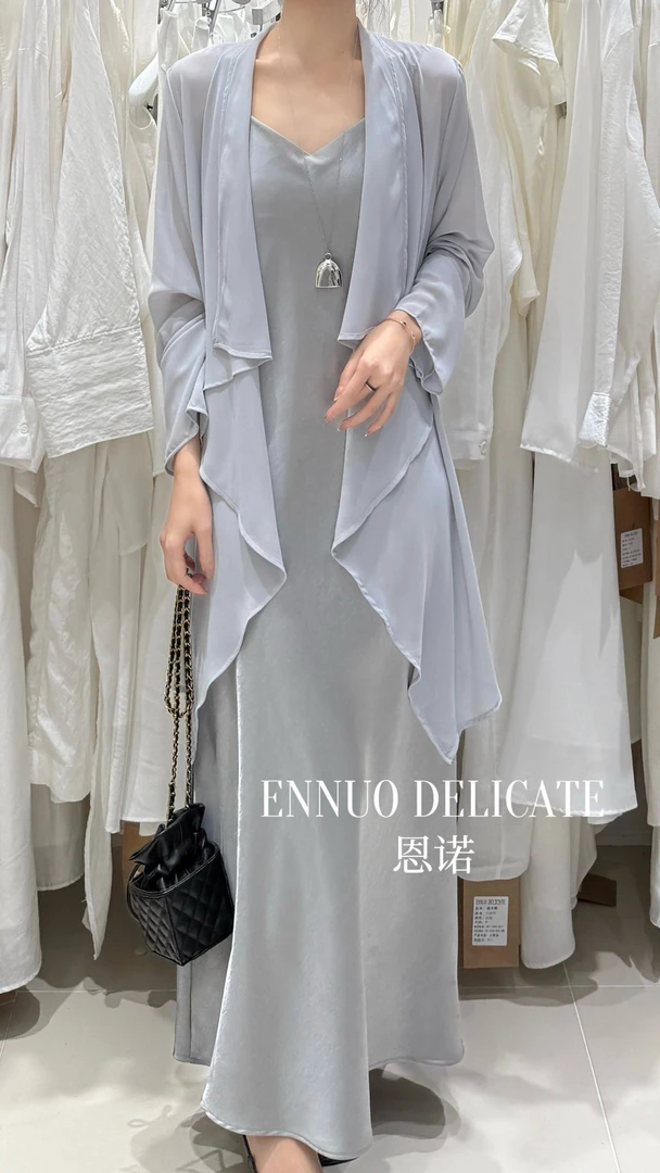 恩诺极简风系带显瘦防晒开衫 Y1868（福福）