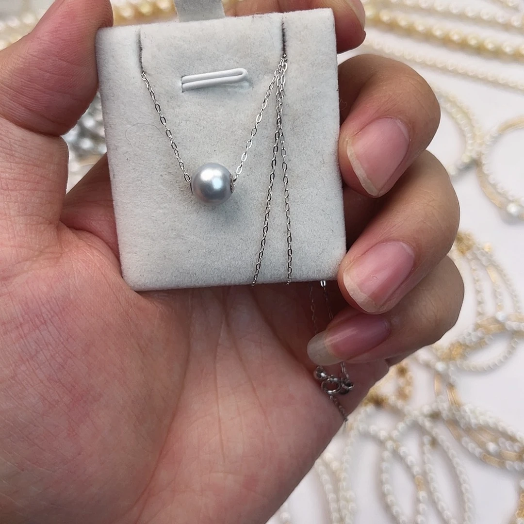 颈饰海水珍珠18K金镶嵌