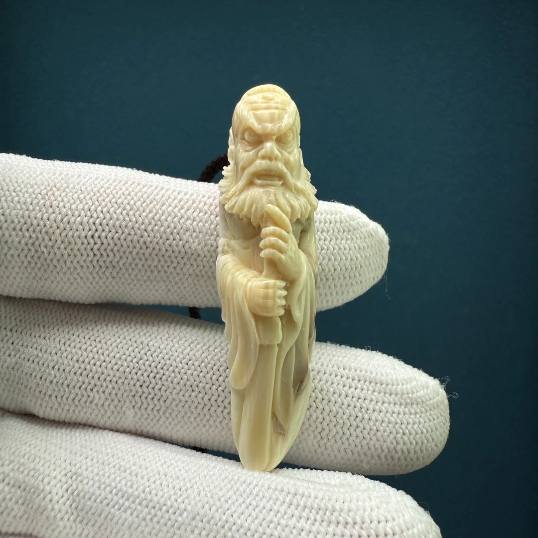 J7991天然猛犸 钟奎13*50mm一物一图 假一罚十