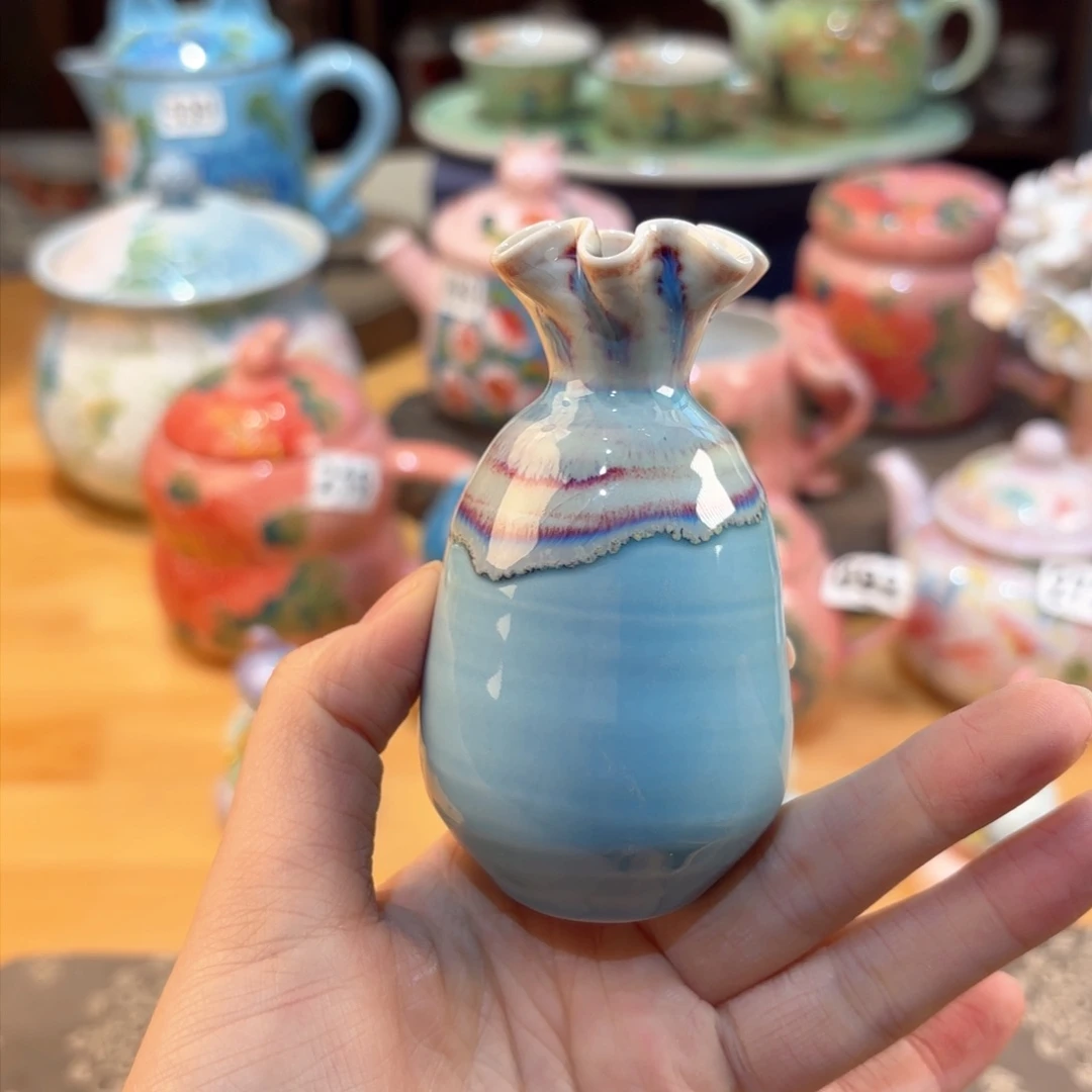 景德镇手绘高温釉下彩陶瓷茶具