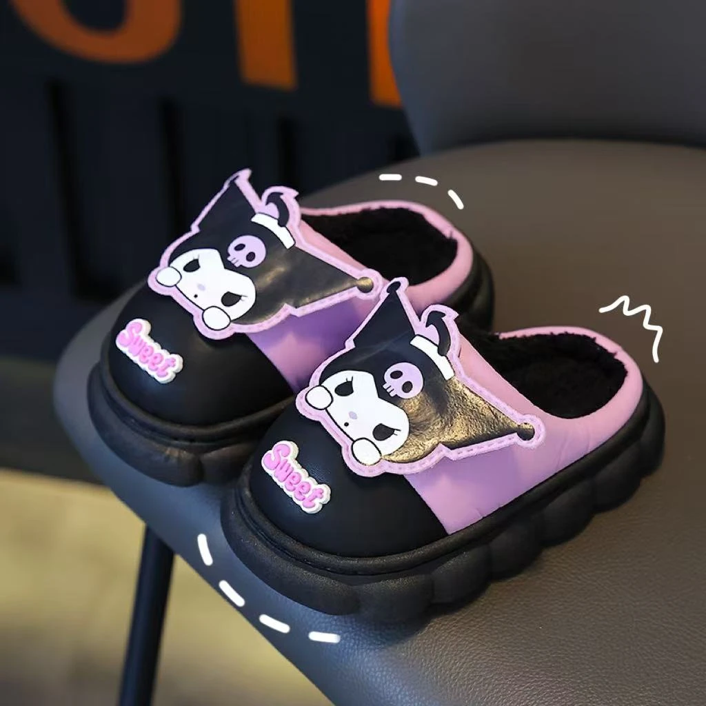 儿童棉拖鞋秋冬季可爱女童宝宝保暖中小童室内防滑亲子防水棉鞋