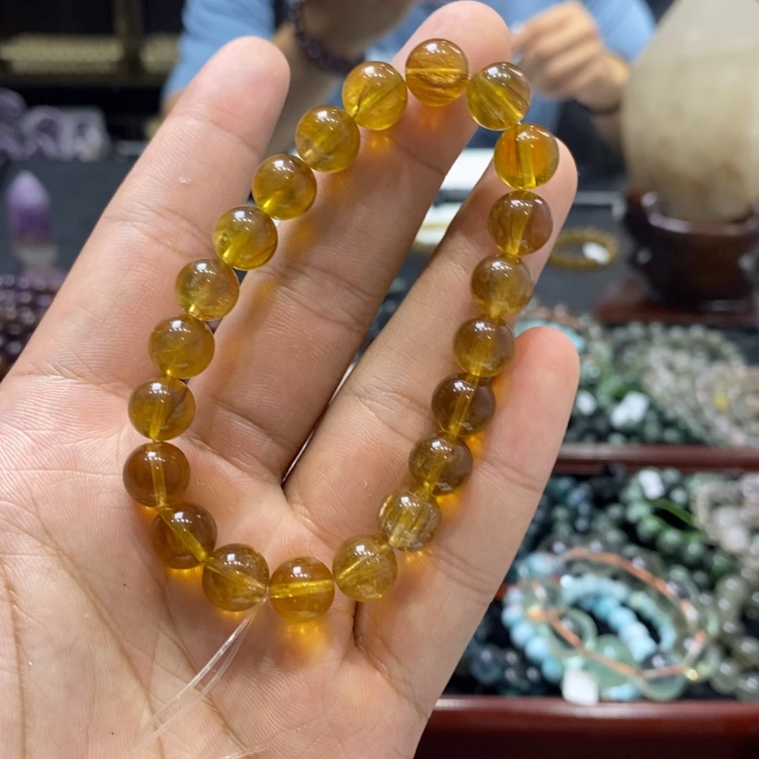 未镶嵌手链水晶黄英氏9.6