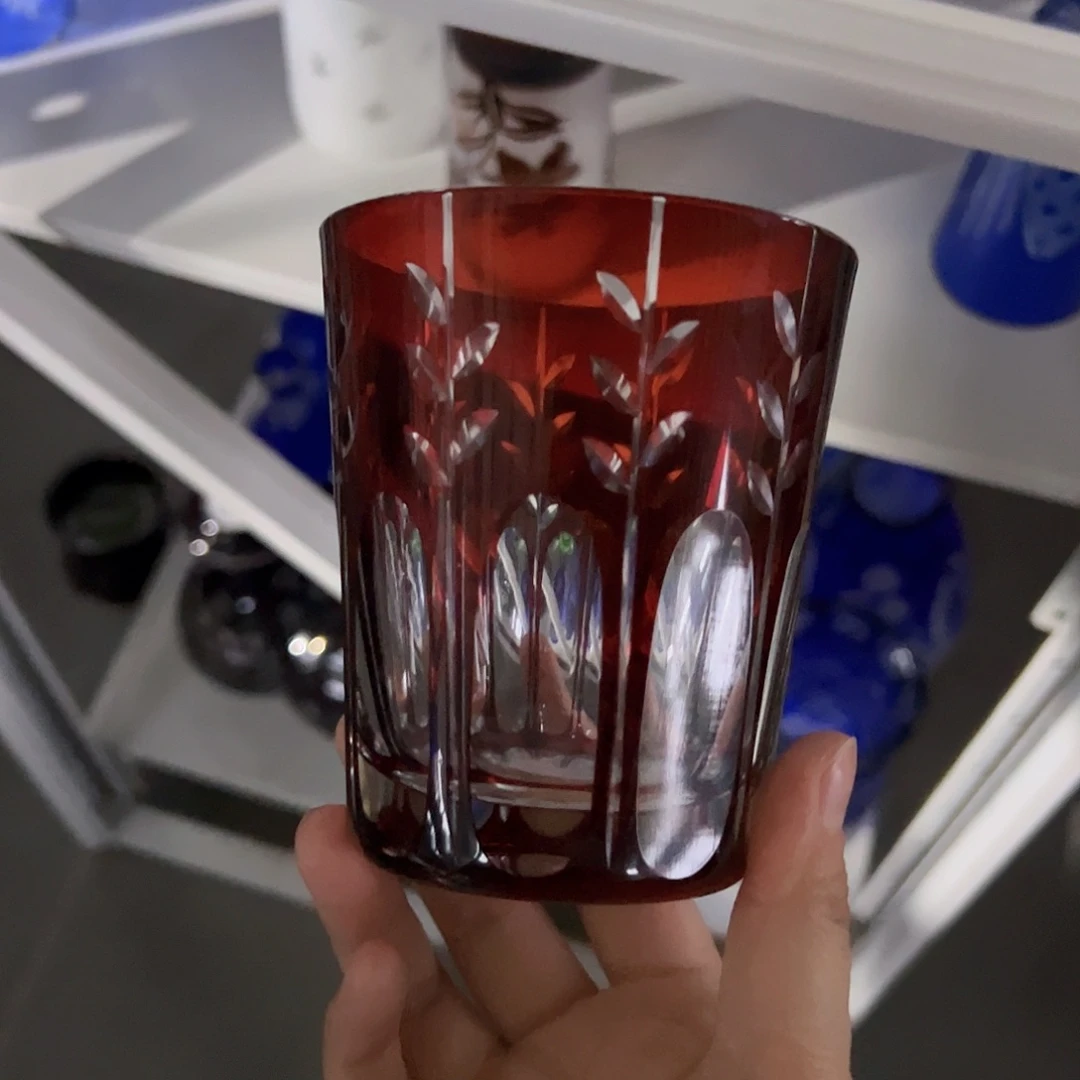 水晶玻璃高脚款微瑕一个