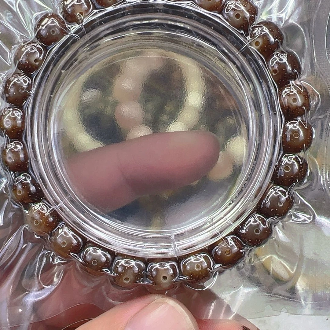 星月菩提手串24尽头粉冰星月菩提单圈0.9