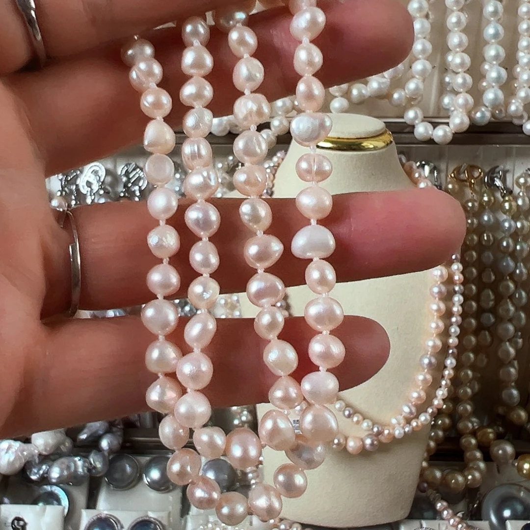 淡水珍珠合金颈饰