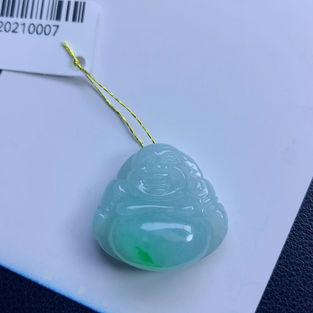 翡翠未镶嵌颈饰佛公