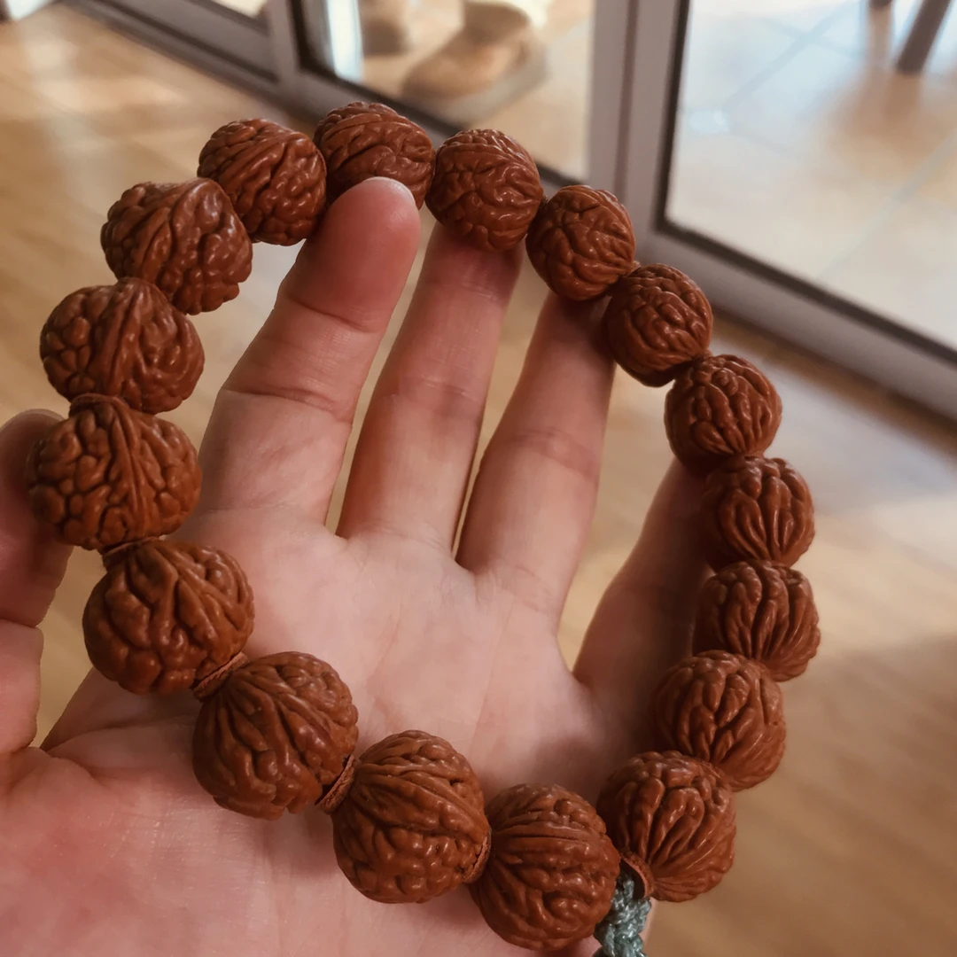 【新品荔枝】秦岭龙纹桃核天然手串赠送盘玩工具
