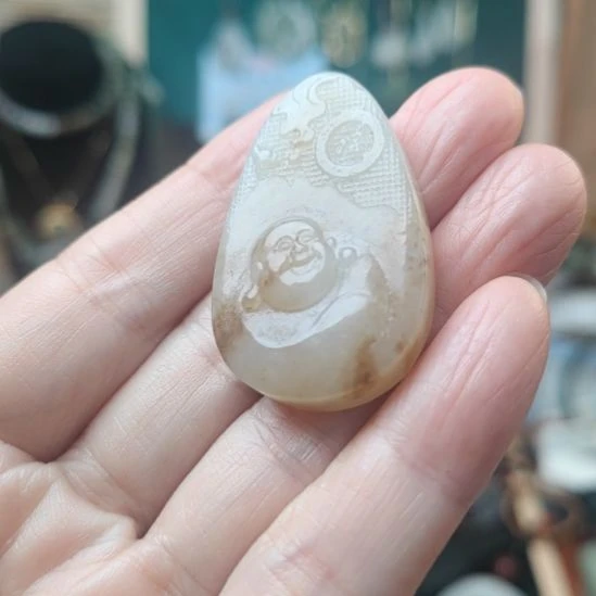 和田玉未镶嵌挂件