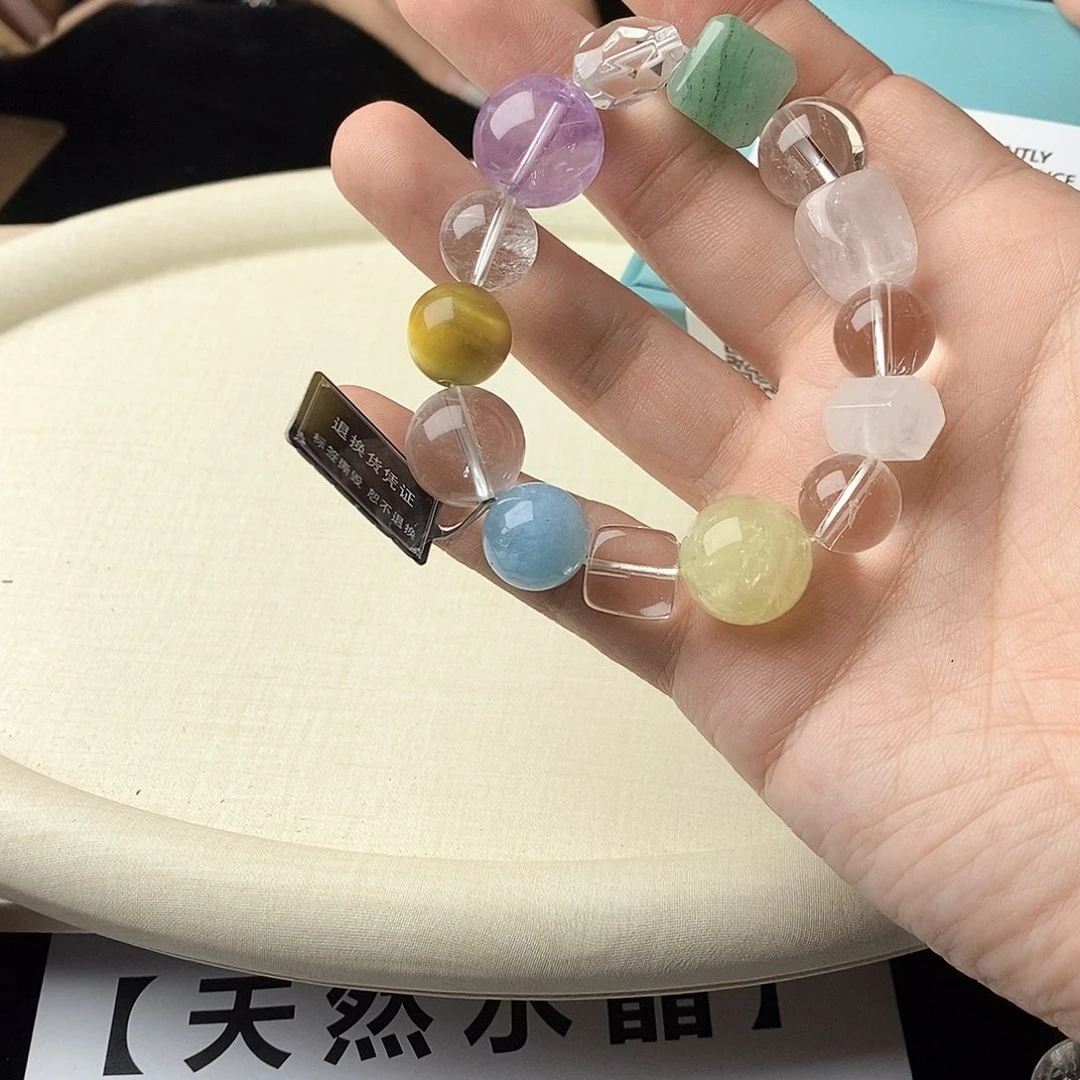 银S925镀金镶嵌手链水晶