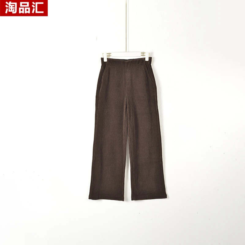 【Y专柜捡漏】大码时尚女装QaC-裤子5148-红棕色有松紧大二码（厚）
