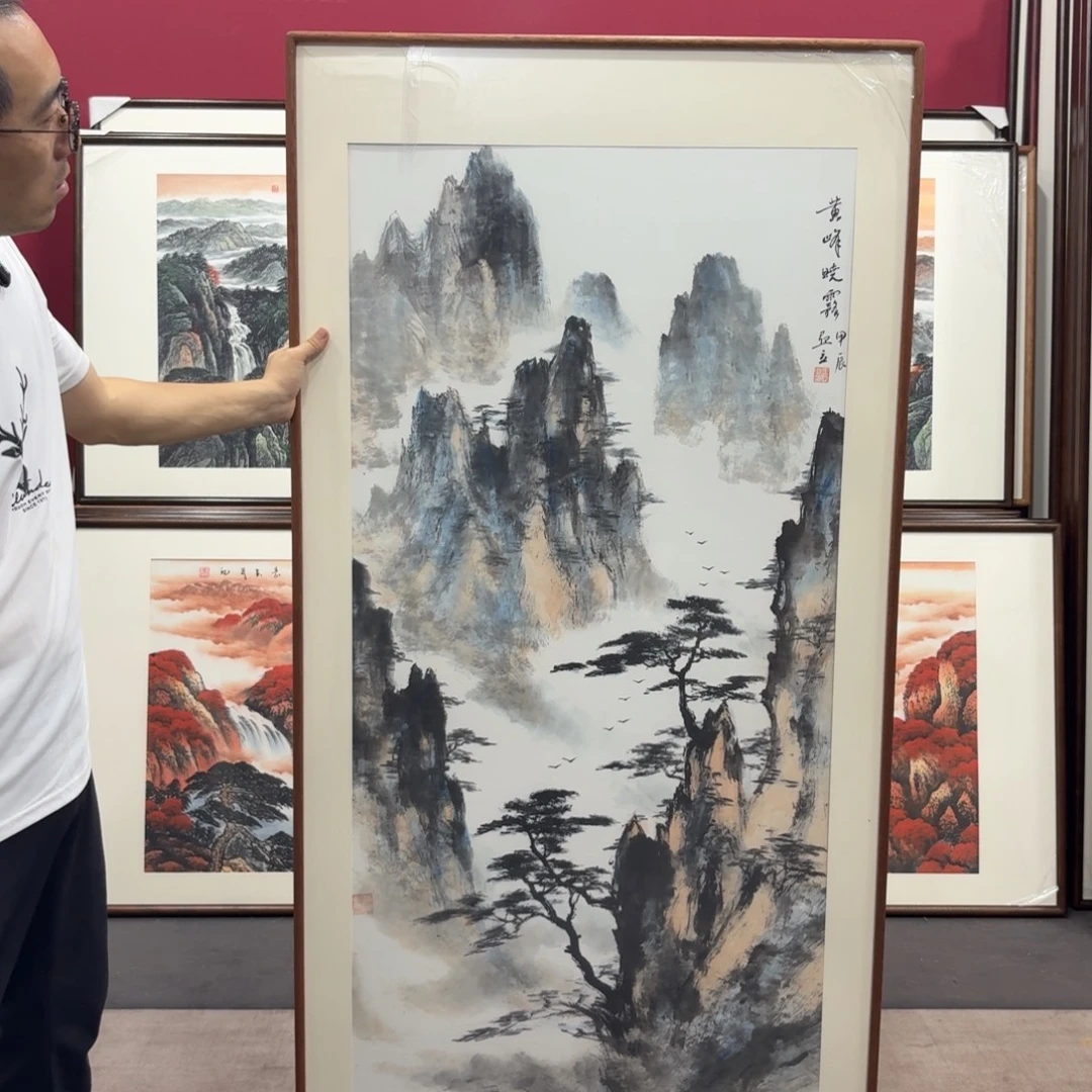 用***2国画带框绘画160/80尺寸