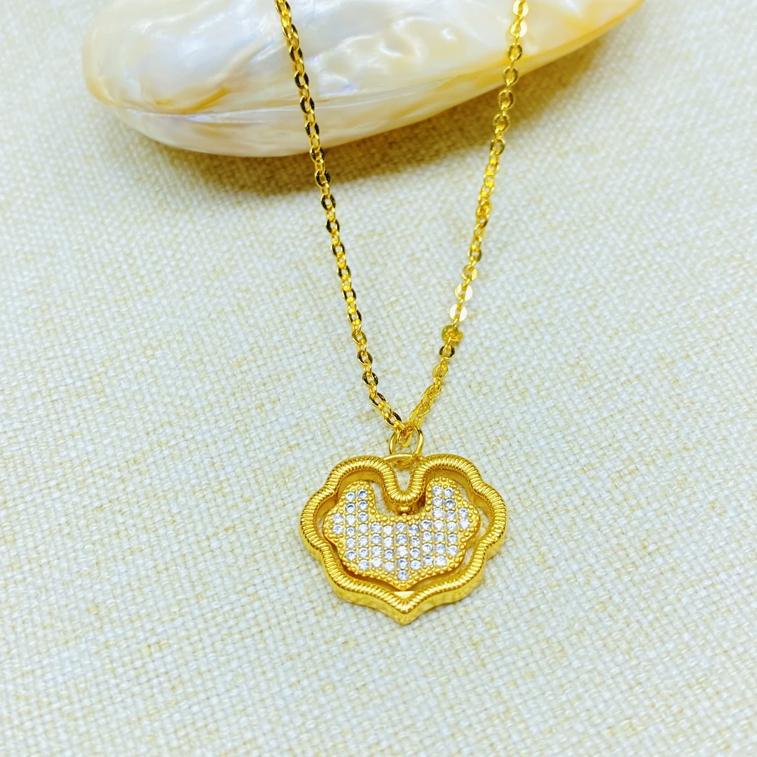 项链 K04289黄色如意转转项链多样性发货47338