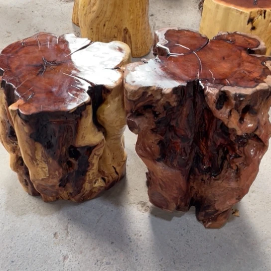 彩***鱼龙纹枣木枣木木墩