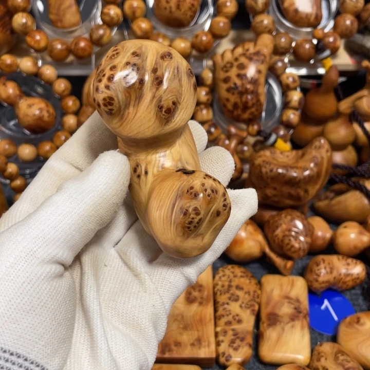 柏木太行崖柏瘤疤如意手把件