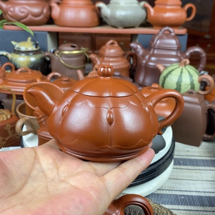 紫砂茶壶莲心200cc原矿赵庄朱泥双十一特价